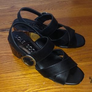 Black Sandals with Block Heel